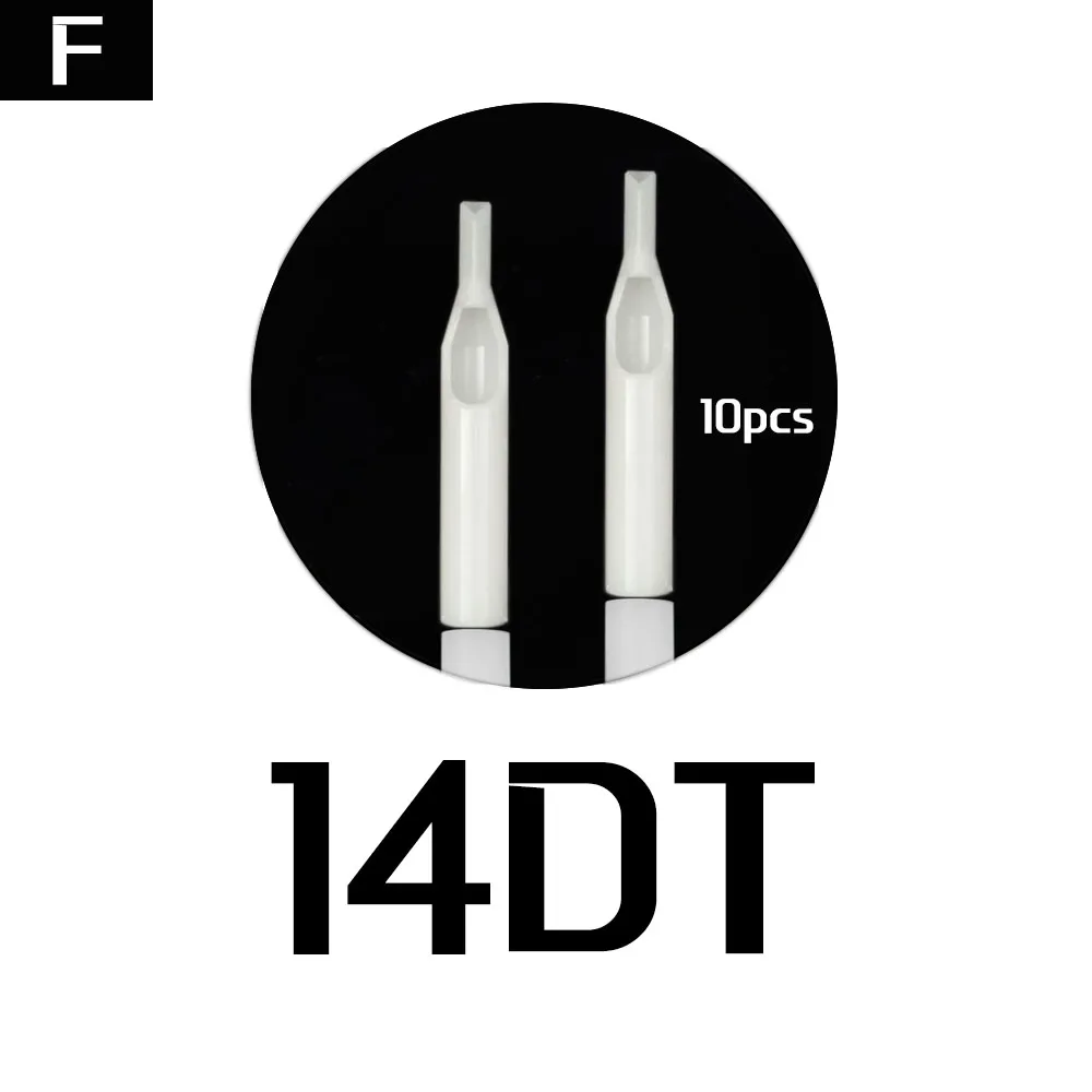 10 шт DT стерильные белые одноразовые наконечники татуировки Короткие Пластиковые иглы для тату боди-арт поставка