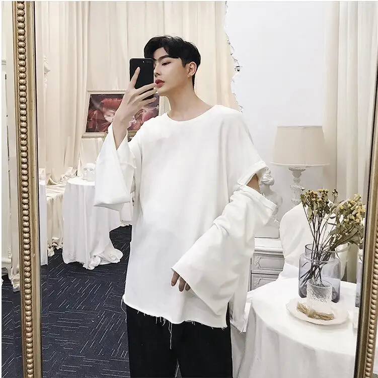Sweatshirt M-XXL! Весенние и осенние дизайнерские свободные топы с высоким воротом, модная куртка без застежки с бахромой - Цвет: Sweatshirt