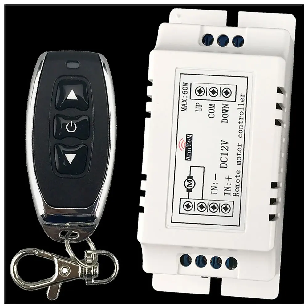

Wireless Remote Control Switch Anntem 433 Mhz Universal Up And Down Driver Dc 9V-12V Front Reverse Switch