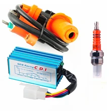 Racing Ignition Coil & 5 pin AC CDI & A7TC Spark Plug For 50 70 90cc 110cc 125cc 140cc 150cc 160cc Engine Pit Dirt Bike ATV Quad full dc 90cc 110cc 125cc 140cc 150cc kick electric start engine wiring harness loom pit dirt bike