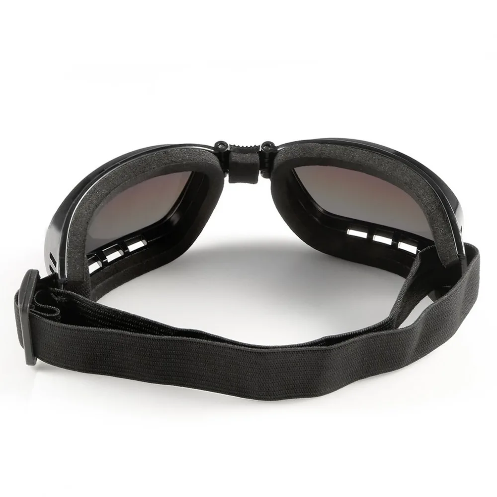 Регулируемые эластичные складные винтажные мотоциклетные очки, ветрозащитные пылезащитные лыжные очки для внедорожных гонок, очки