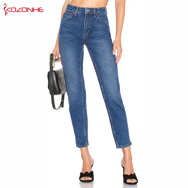 Summer Loose Inelastic Mom Jeans High Waist Streetwear