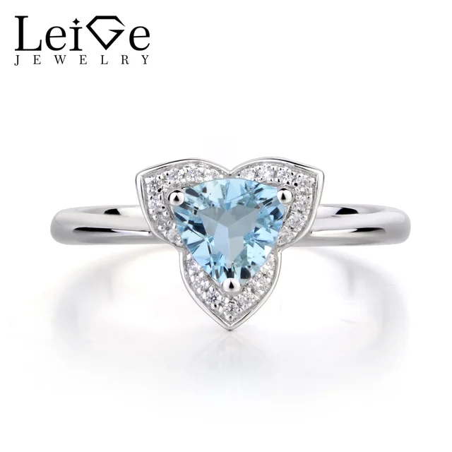 leige jewelry natural real aquamarine wedding rings 925 sterling silver ring march birthstone trillion cut blue - Aquamarine Wedding Ring leige jewelry natural real aquamarine wedding rings 925 sterling silver ring march birthstone trillion cut blue - Aquamarine Wedding Ring