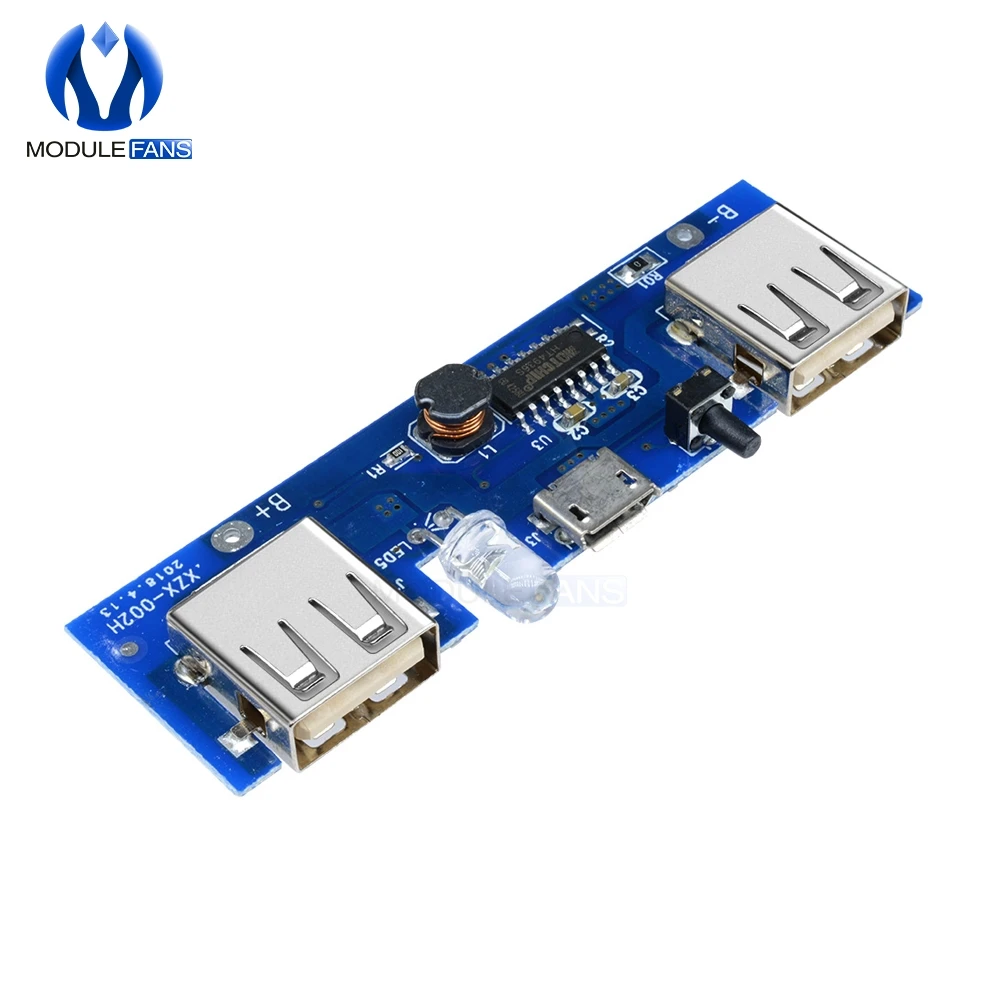 

5V 1A 2A Mobile Power Bank Charger Control Module Micro USB Polymer Lithium Battery Charging Board DIY Step Up Boost