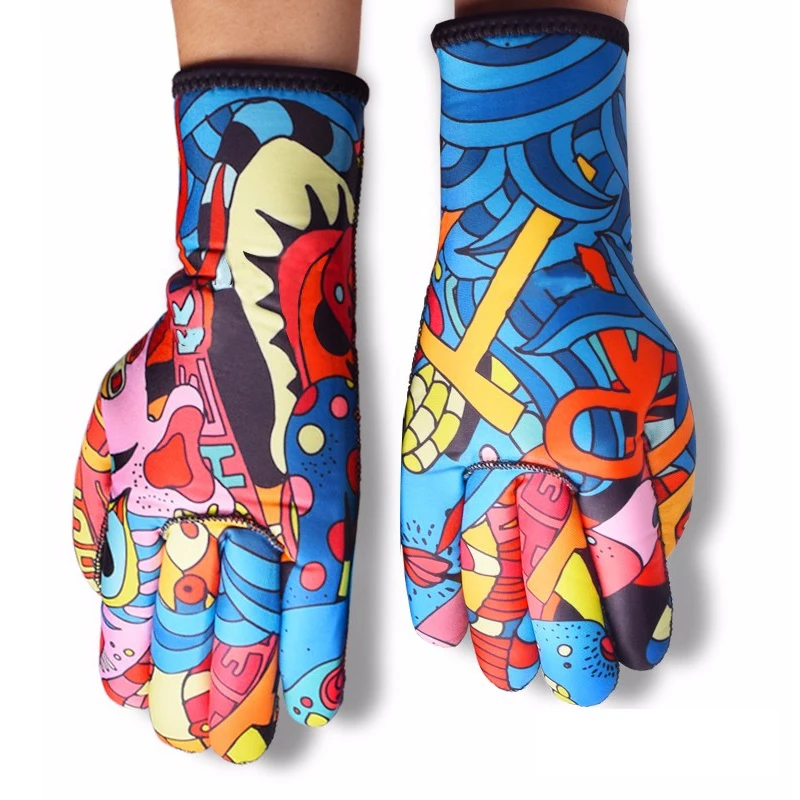 2,5 мм неопреновый Камуфляжный дайвинг перчатки Снорклинг Утепленная одежда перчатки Sucba противоскольжения гидрокостюм серфинг подводной