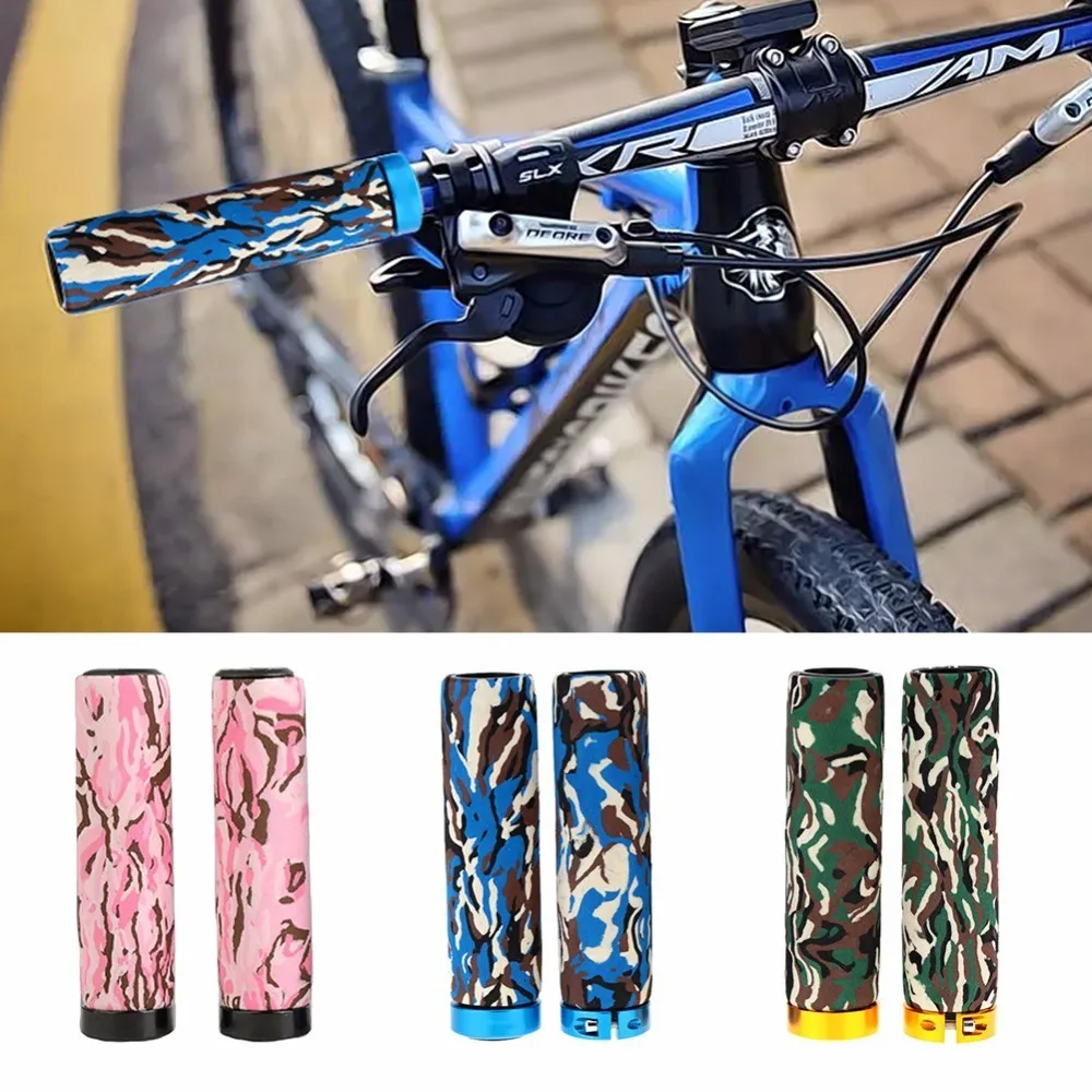 Camouflage Pattern Bicycle Grip Soft Anti slip Shockproof Fastening