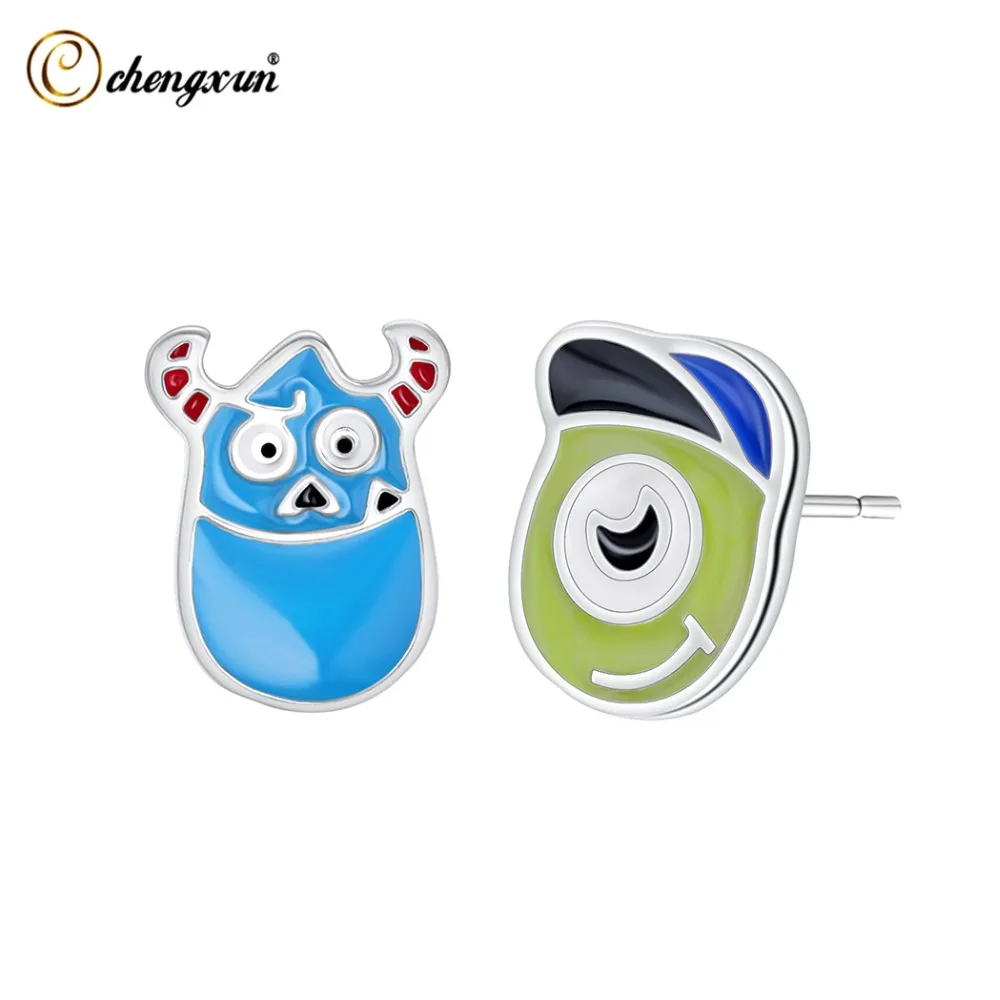 

CHENGXUN Cute Cartoon Stud Earrings Monsters University Female Children Lovely Earrings Gifts for Girls Kids
