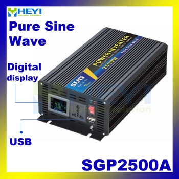 

New Smart Series Pure Sine Wave Inverter 2500W with USB input 12VDC 24VDC 48VDC output 110VAC 220VAC solar hybrid inverter