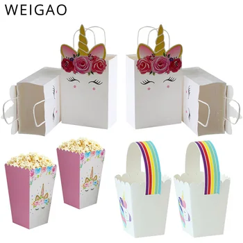 

WEIGAO Unicorn Party Favor Gift Bags Unicorn Design Reusable Gift Tote Bags Goodie Gift Toy Treat bags for Kids Birthday Party