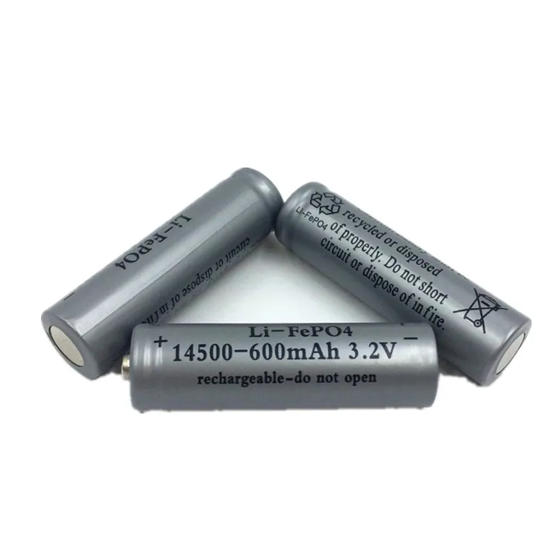 10 шт. IFR 14500 3,2 В IFR14500 литий-ионная батарея 600 мАч LiFePO4 AA перезаряжаемые литиевые батареи ячейка для камеры электрические игрушки