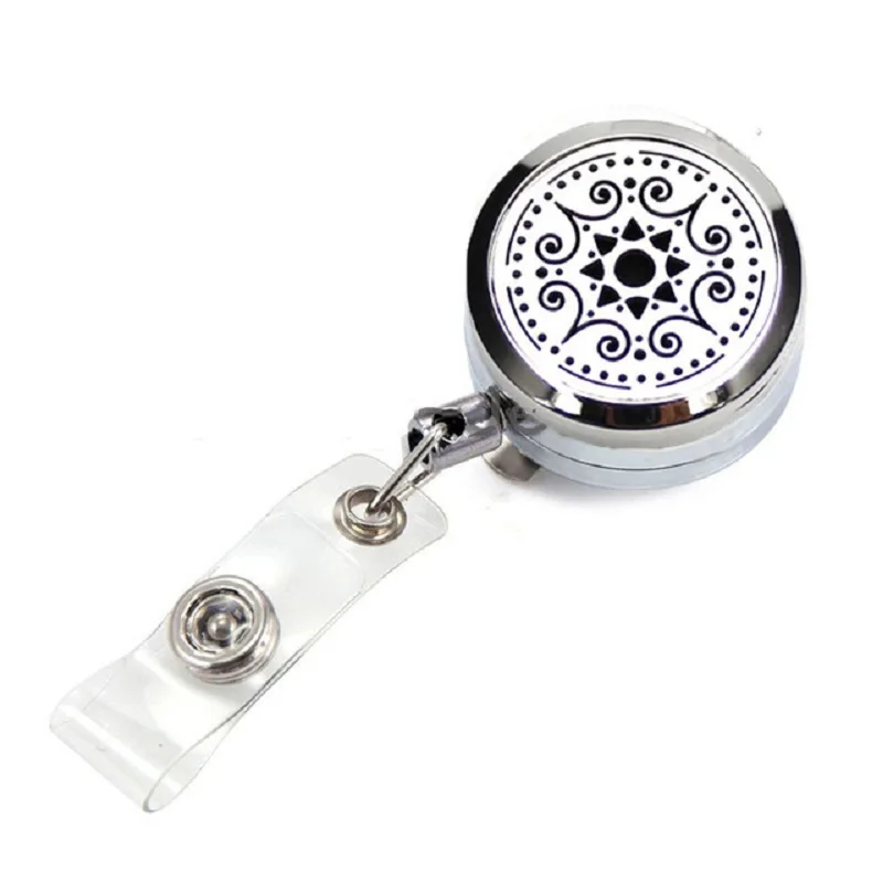 

Tribe Sun Perfume Locket Badge Holder Silver Essential Oil Locket Keychain Name Tag Holder Brooch For 2018 Men Women Gifts