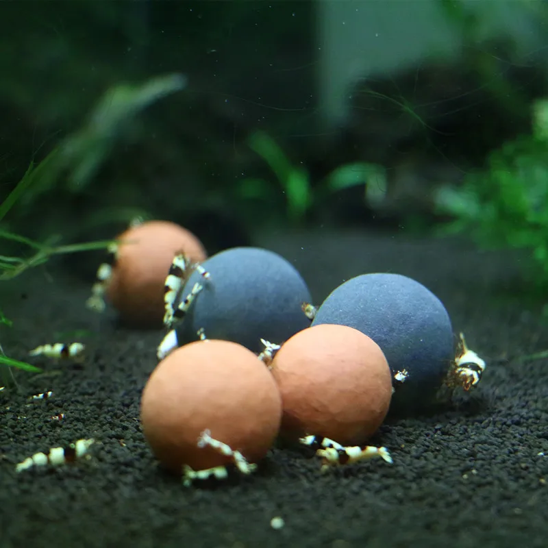 

1 pack ornamental shrimp red crystal shrimp necessary medical stone ball & mineral ball water purification tourmaline