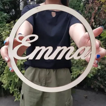 

Custom Name Vintage Wooden Round Sign Personalized Wedding Signs Wall Decoration Photo Props Rustic Party Decor