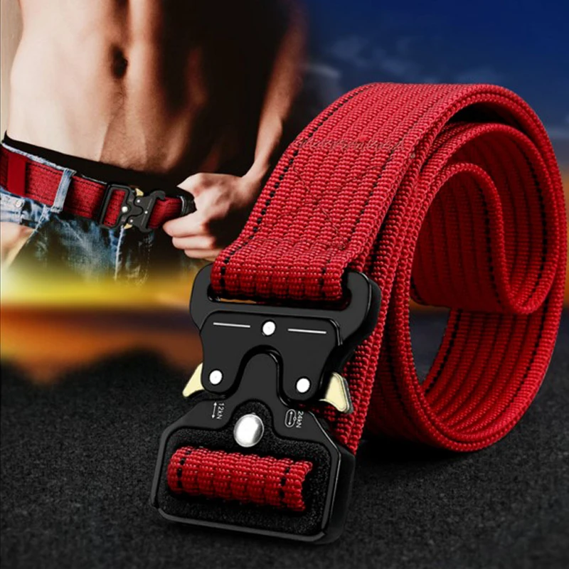 US Army SWAT Combat Tactical Belt Men Thicken Metal Buckle Nylon Military Belts Heavy Duty Molle Carry Survival Waist 3.8cm |