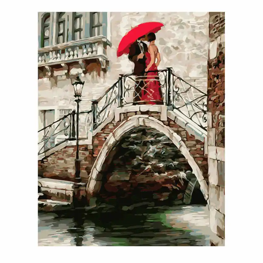 

RIHE Kissing Couple Painting By Numbers Ballet Diy Acrylic Coloring Drawing Modular Canvas Pictures For Living Room Artwork Gift