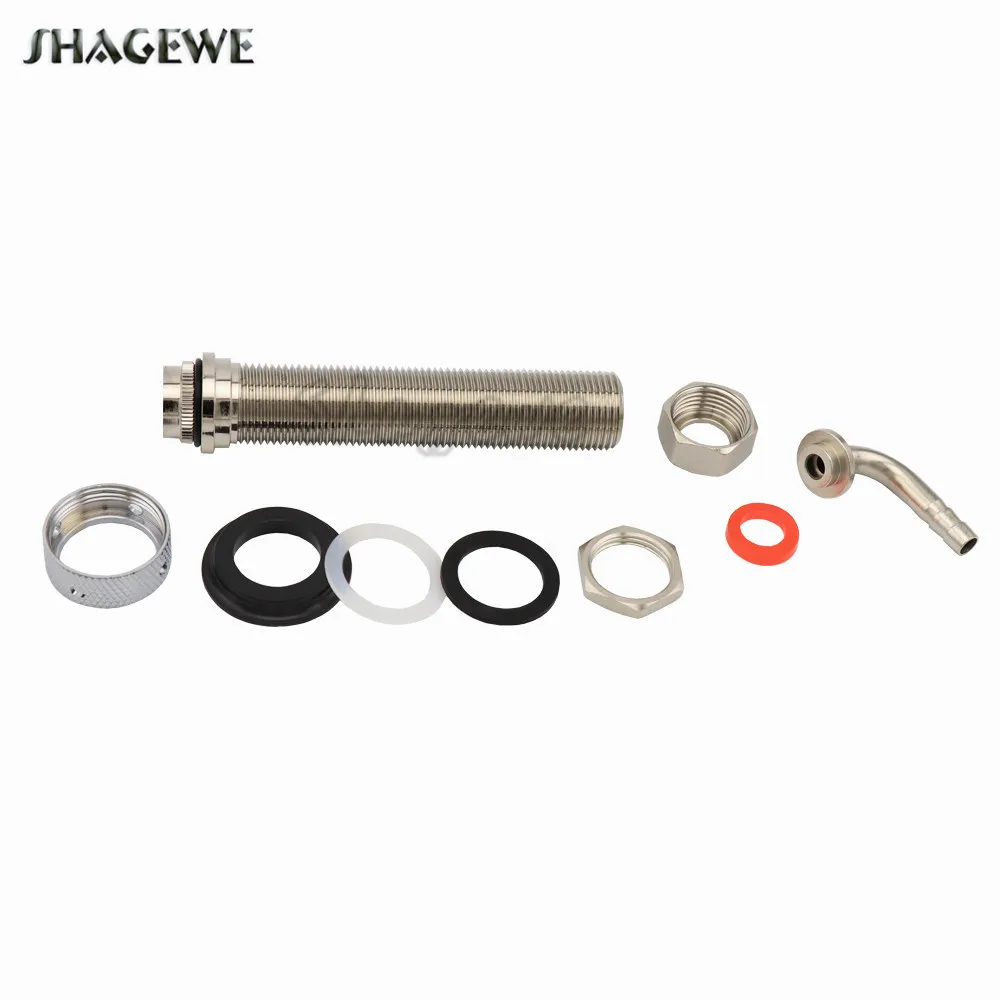 

130mm Long Draft Beer Tap G5/8 Shank With Nut Tail Elbow Kit for Homebrew Beer Kegerator Faucet Dispenser Nipple Shank Assembly