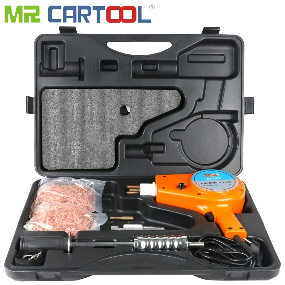 

MR CARTOOL Stud Dent Welder Kit 1600A Stud Welder Kit 110V Car Dent Puller with Muti-Hook Weld Meson Pads