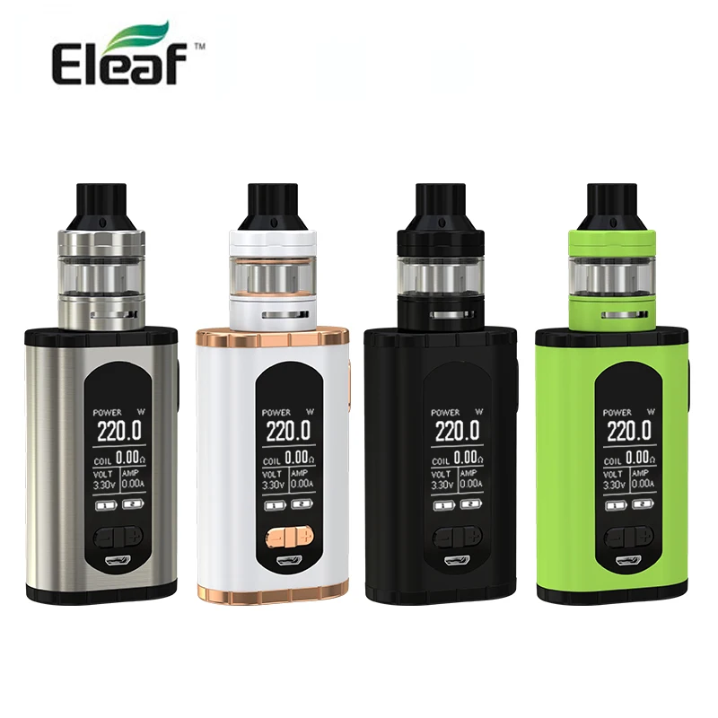 Original Eleaf Invoke Kit 220W E Cigarette Invoke Box MOD and 2ml 4ml ELLO T Atomizer with HW3 HW4 Coil No Battery 06