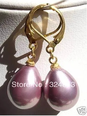 

12X14mm Lavender Shell Pearl Earring