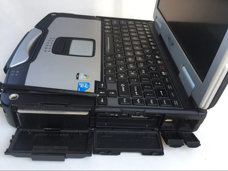 MB Star C5 с программным обеспечением V12. X DTS Monaco на 320 Гб HDD и используется Toughbook CF-30 4G для считывания кода и сканирования