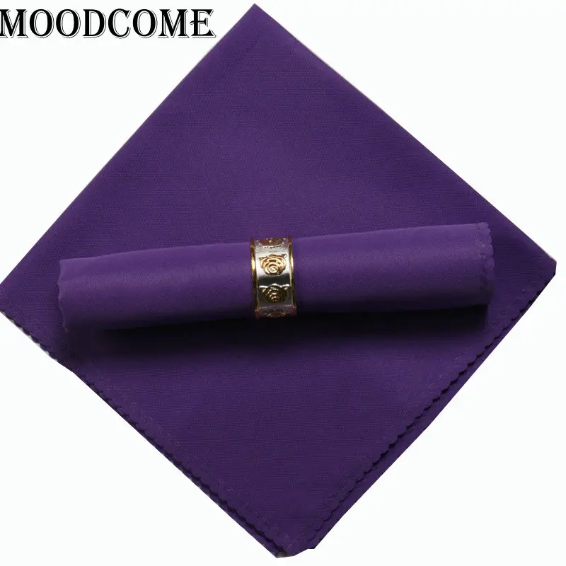 

10pcs/lot 48cm purple napkin serviette mariage polyester table napkin mexicain decoration weddings napkin