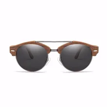 Брендовые Дизайнерские мужские Полуободковые деревянные солнцезащитные очки Поляризованные вождения Рыбалка солнцезащитные очки для Для женщин