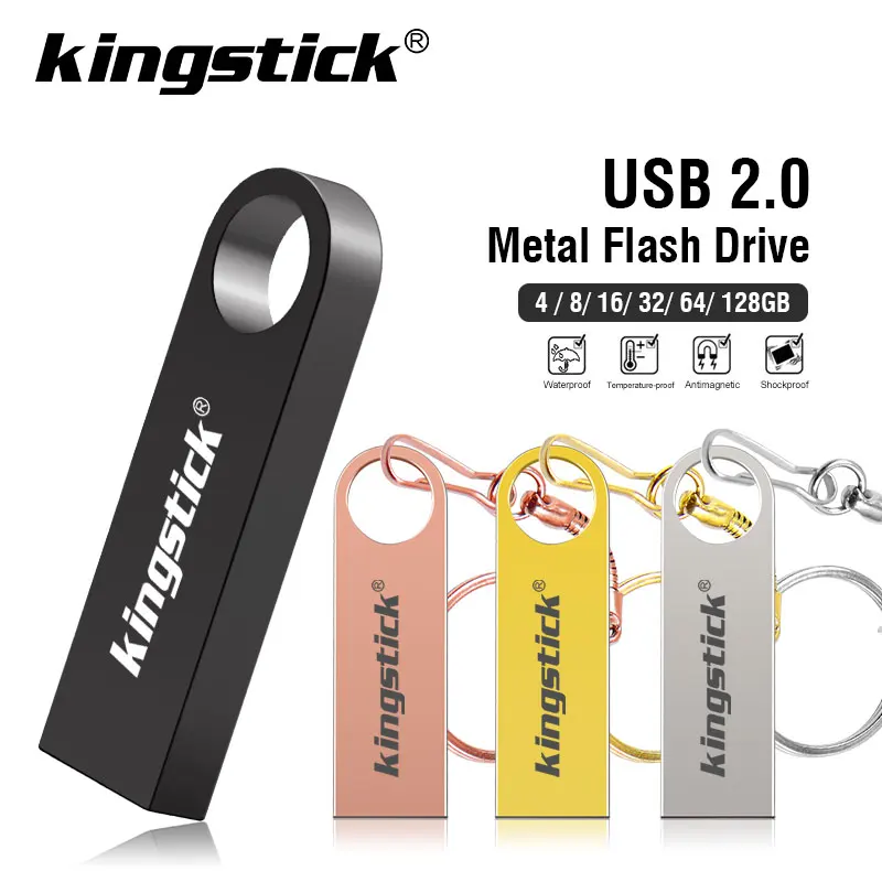 Металлический usb флеш-накопитель, 16 ГБ, флешка, 8 ГБ, флеш-накопитель, портативный USB 2,0, u-образная флешка, 32 ГБ, 64 ГБ, 128 ГБ, память, usb диск с цепочкой