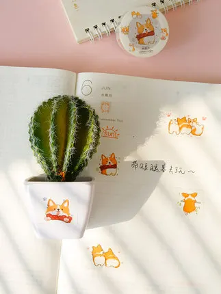 kawaii животных милые Косплей Shiba/кошка/корги/пуделем; лента для декорации Washi DIY планировщик дневник в стиле Скрапбукинг маскирующая лента Escolar
