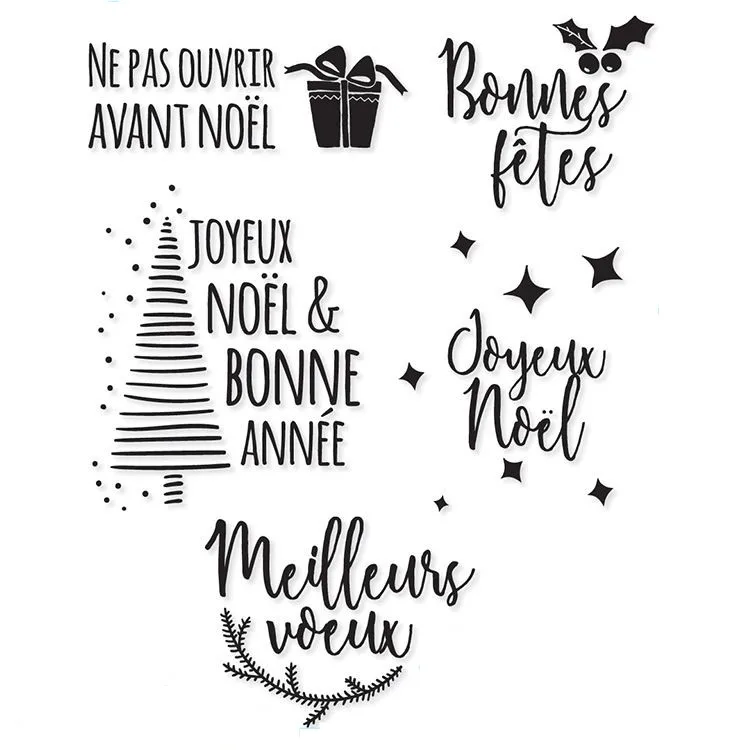 

French Christmas stamp Clear Stamp Or stamp for DIY Scrapbooking/Card Making/Kids Fun Decoration Supplies