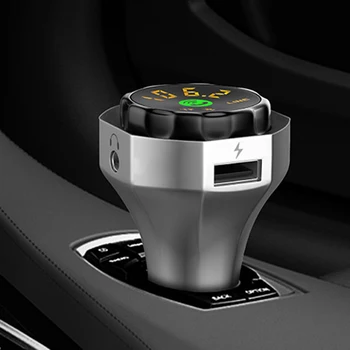 

Wireless Car Kit FM Transmitter Bluetooth V4.2 MP3 Player Support TF U-disk Hands-free Calling Dual USB Fast Charger