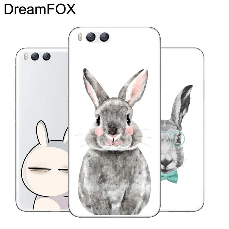 DREAMFOX M443 милый кролик Мягкий ТПУ силиконовый чехол для Xiaomi Mi Note 2 3 4 5 6 8 SE M5 4C 4S 5C 5S 5X 6X