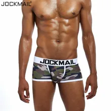 Бренд JOCKMAIL, новинка, сексуальное мужское нижнее белье с камуфляжным принтом, боксеры, удобные боксеры, трусики для геев, пениса