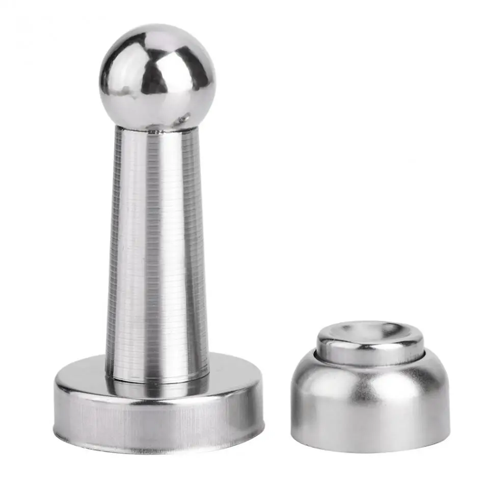 Door Stops Door Stoppers Stainless Steel Door Holders Catch Strong Magnetic Stopper Powerful Bedroom Doorstop Hardware Locks Noiseless