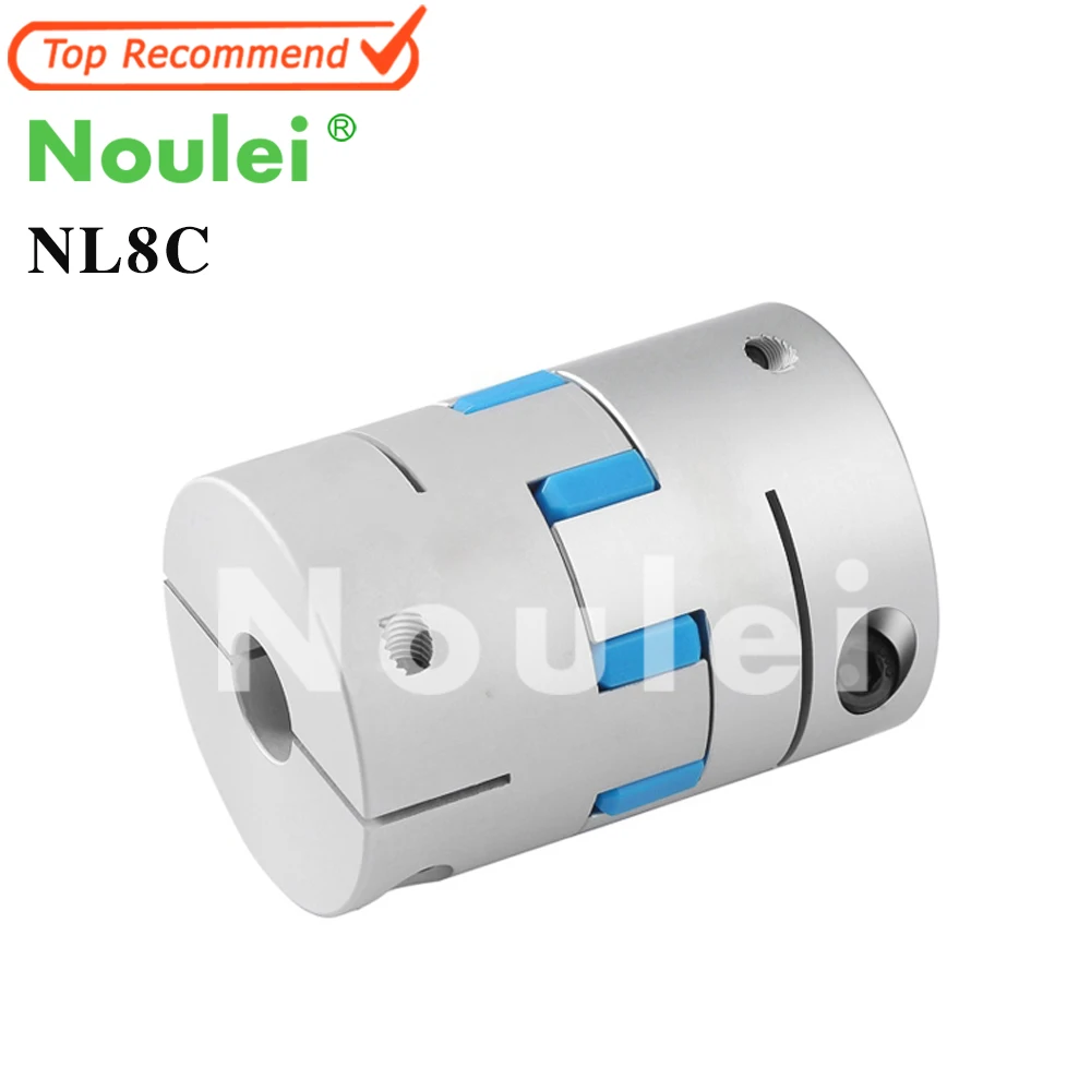 

Noulei NL8C Clamp type Jaw Plum Shaft Coupling D25 30mm 34mm 40mm 50mm, Customize inner hole Flexible Coupler