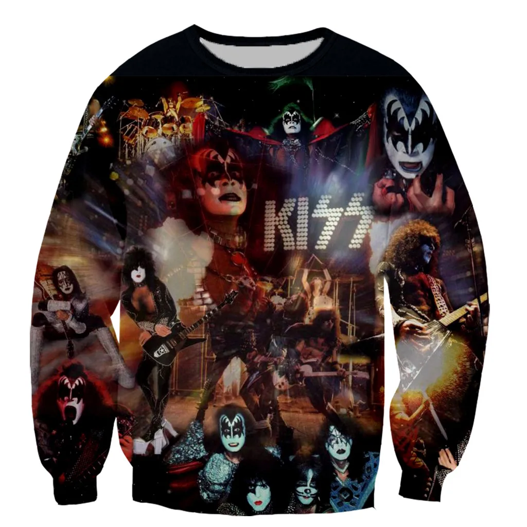 Новое поступление популярные kiss band 3D печать мужская и женская мода крутая