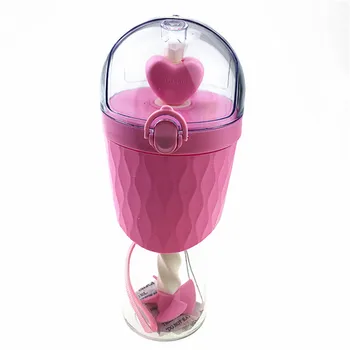 

Little duck heart stirring cup creative straw water cup children's cup duck cartoon animal cup blender bottle cute water bottle