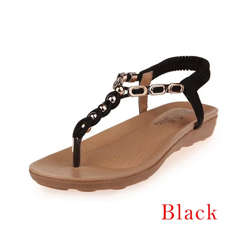 WENYUJH Women Sandals 2019 New Flats Sandals Women Summer Women Shoe Bohemia Style Flip Flop Beach Shoes Women Beach Slipper