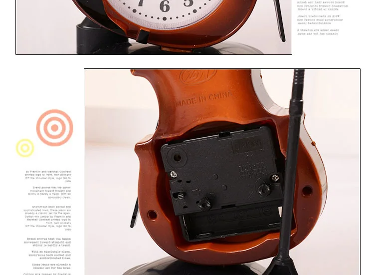 2 шт./упак. моделирование Скрипки будильник творческий Музыкальный Инструмент моделирование настольные часы Гостиная Пластик украшения