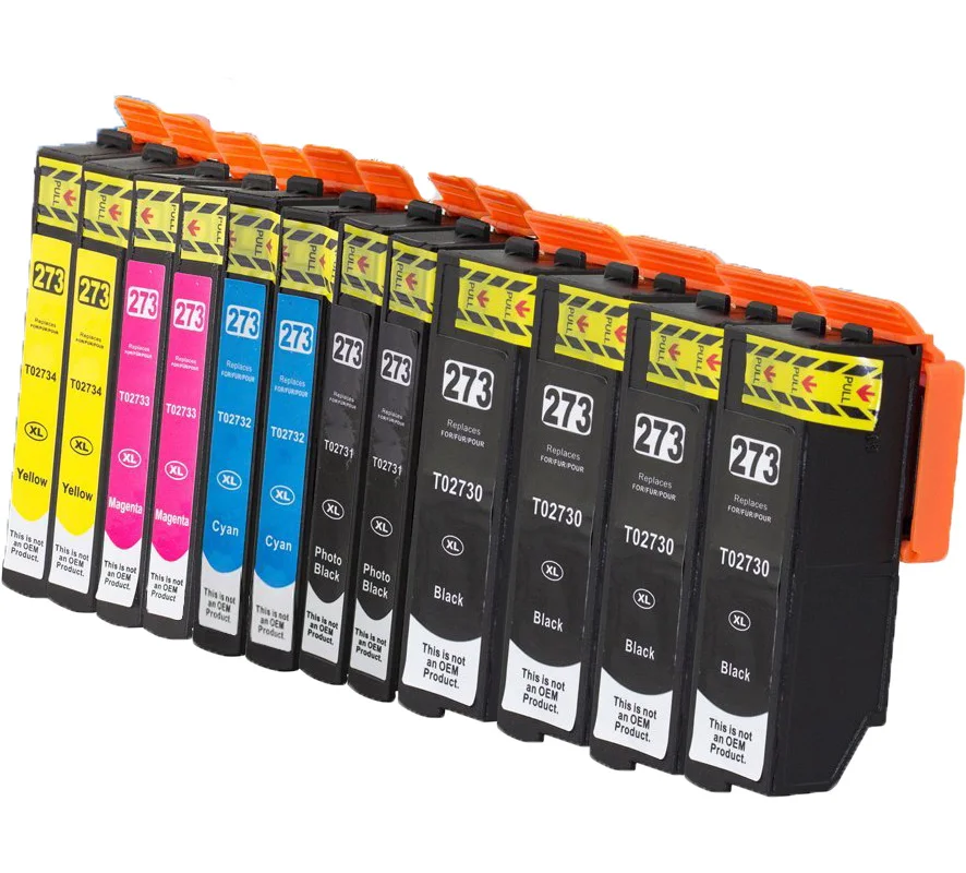 12 Pack Compatible Ink Cartridges 273XL for use in Epson Expression