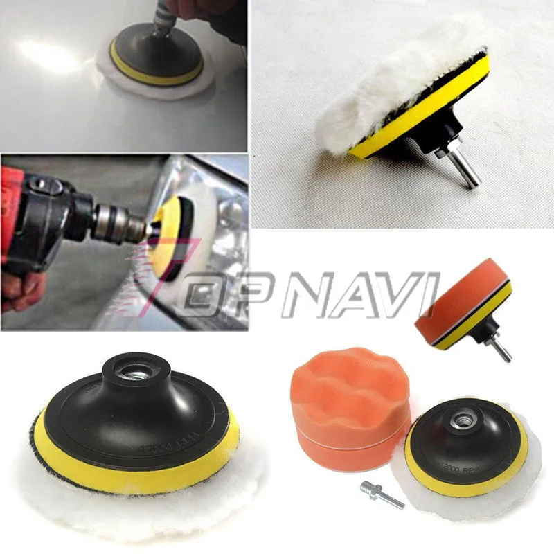 Drill Adapter Polishing Buffer Pad Set Kit  For Car polish Tool 7