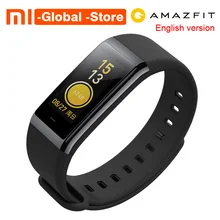 Английская версия Xiaomi Amazfi Cor Смарт спортивные часы с браслетом 5ATM водонепроницаемый умный Браслет 1,2" экран Bluetooth Сенсорный экран