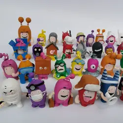 50 шт. Oddbods игрушки цифры Zee Джефф предохранитель Slick ПВХ фигурку Коллекция подарок