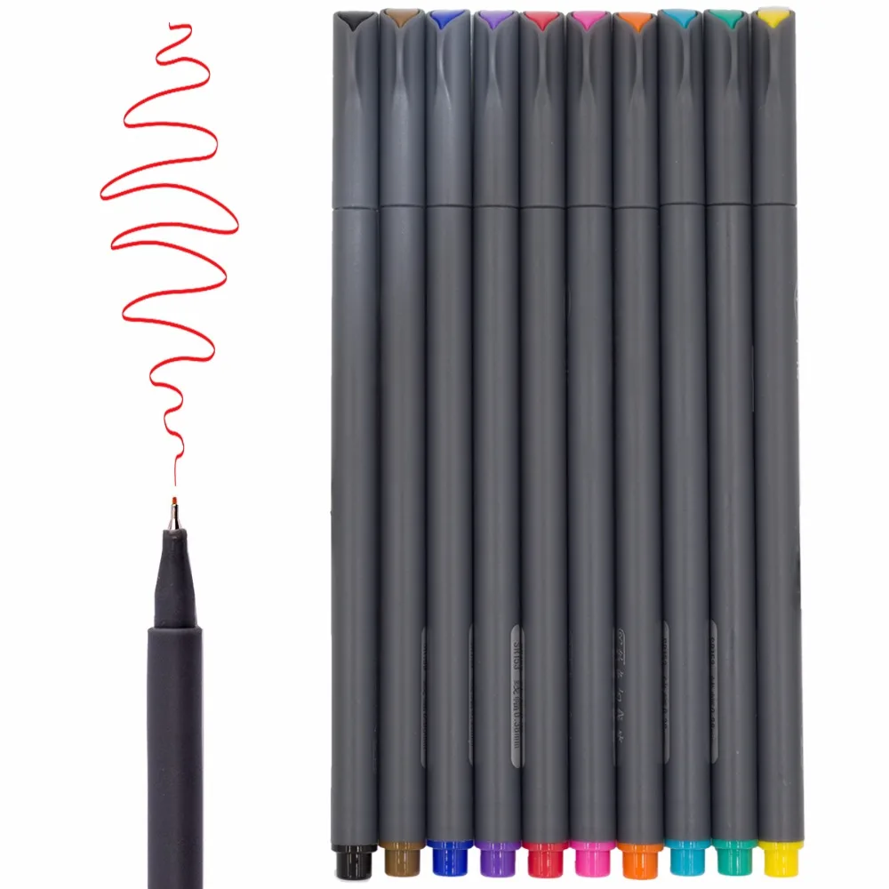 

10 Colors 0.38mm Art Marker Set Sketch Marker Pen For Drawing Manga Design Outline Line Drawing Pen Stroke Pen School Supplies