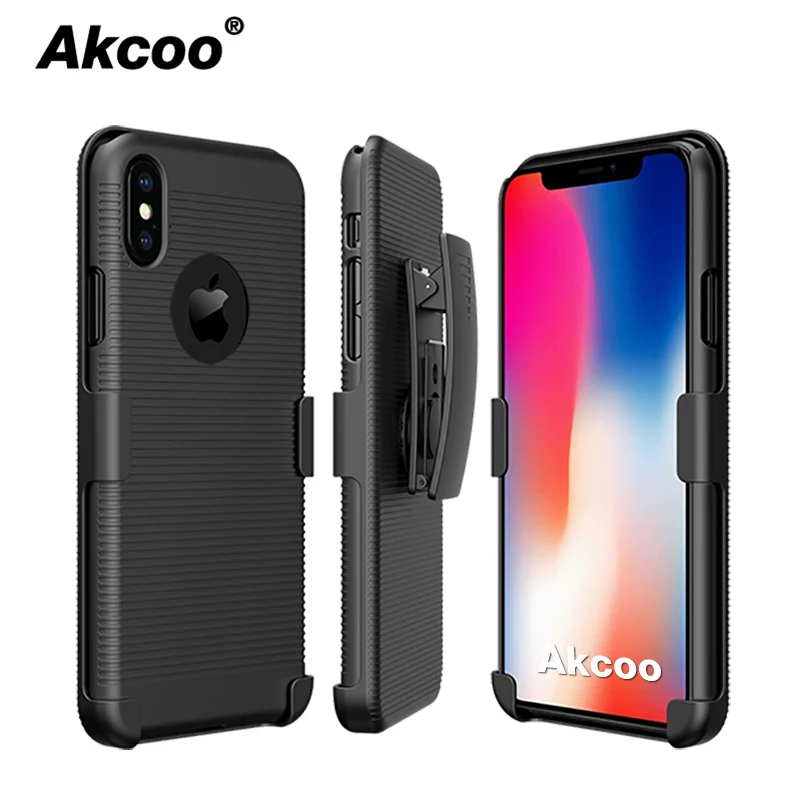 Akcoo для iPhone 11 Pro чехол с зажимом для ремня комбинированный чехол и кобура чехол для iPhone 5 se 6s 7 8 Plus XR XS Max чехол s