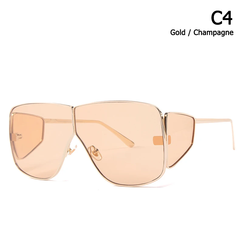 JackJad, модные солнцезащитные очки в стиле спектора, негабаритная маска, женские солнцезащитные очки с четырьмя линзами, фирменный дизайн, солнцезащитные очки Oculos De Sol 2056 - Цвет линз: C4