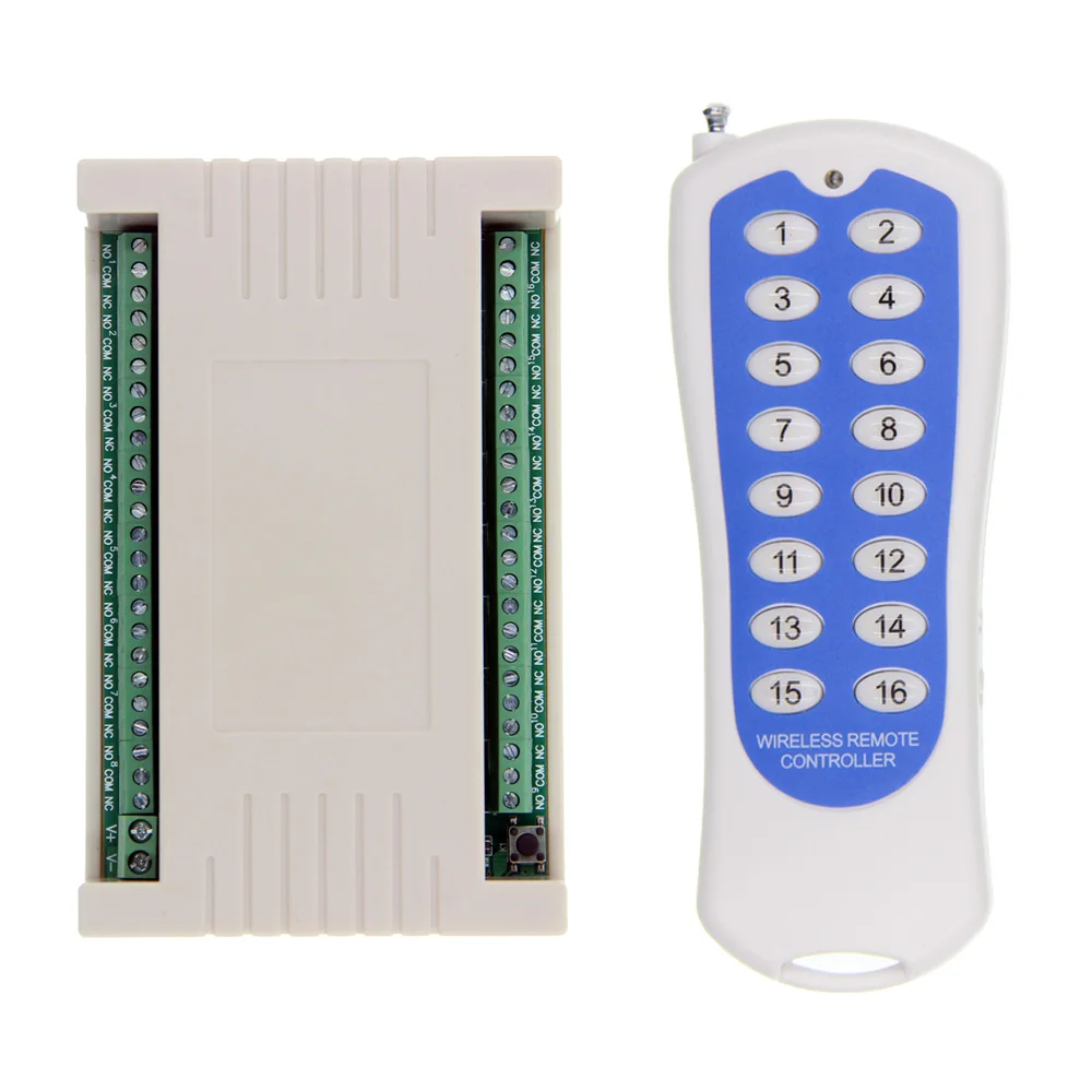 2021 Новый DC 12V 24V 16 CH каналы 16CH RF Wireless переключатель системы дистанционного