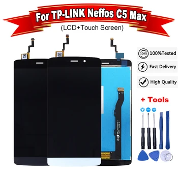 

5.5 inch Black/White For TP-LINK Neffos C5 Max LCD Display +Touch Screen Assembly tested For TP-Link C5 Max lcd+free tools