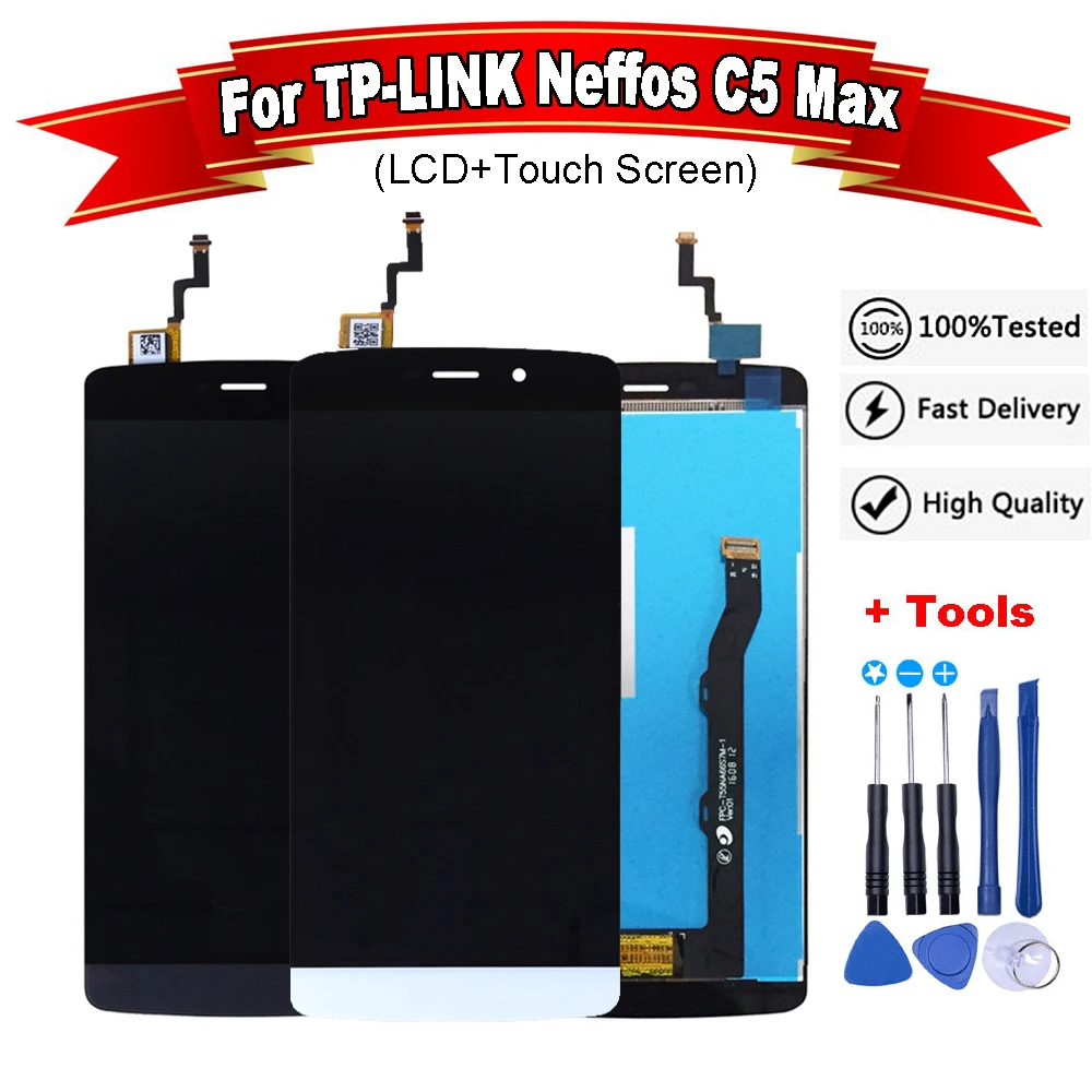 ЖК дисплей и тачскрин для TP Link C5 Max 5 дюйма черно белый протестирован Max|Экраны