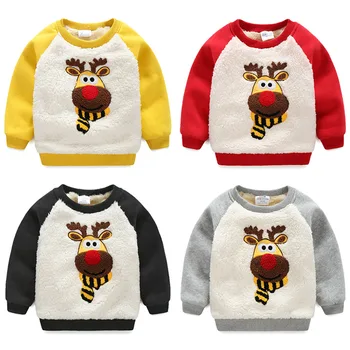 

baby sweatshirt 2016 winter boys child berber fleece thickening top wt-6712