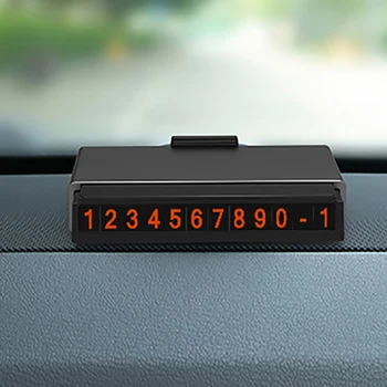 

Hidden Car Temporary Parking Card Phone Number Plate Drawer Sticker Hideable Auto Telephone Number Notification Accessories Gift